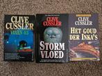 Clive Cussler: 3 pockets à 3,50, 1 nieuw 4,50+ 1 paperback, Ophalen of Verzenden, Zo goed als nieuw