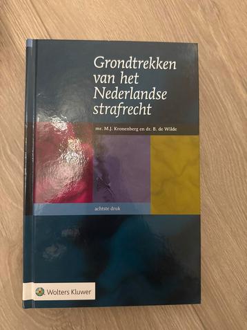 Grondtrekken Nederlands strafrecht - Kronenberg/de Wilde beschikbaar voor biedingen