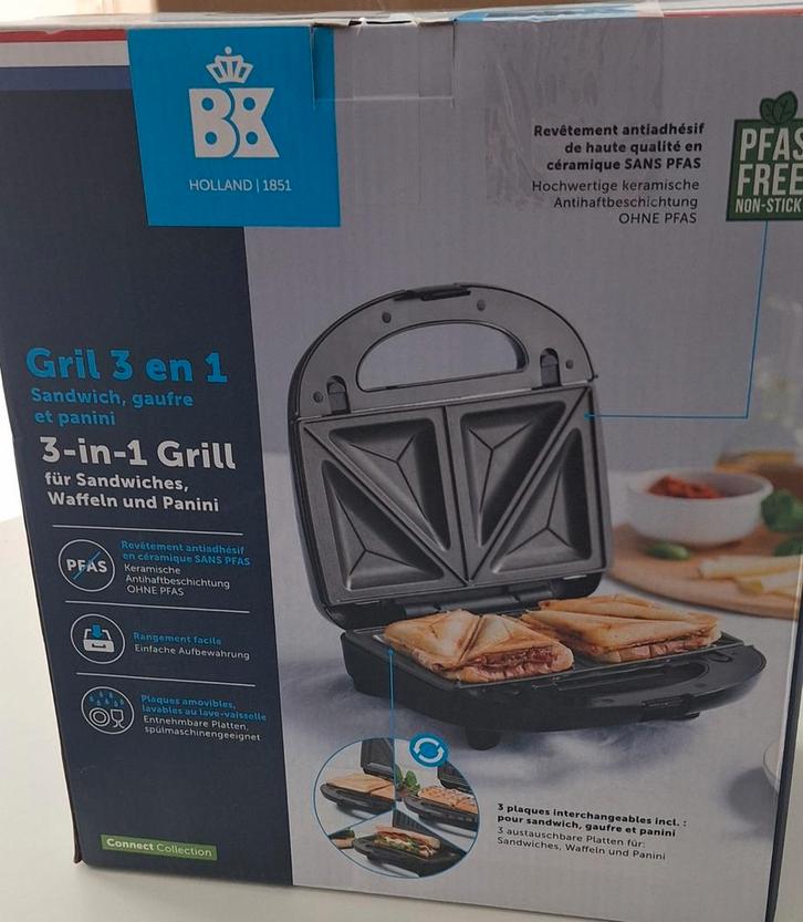 BK 3 in 1 grill CC007935-001, Witgoed en Apparatuur, Broodroosters, Nieuw, Ophalen of Verzenden