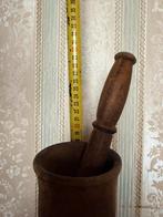 Houten vijzel met stamper, Antiek en Kunst, Ophalen