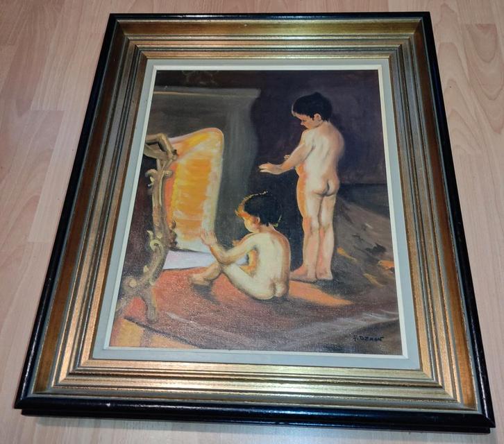 A.DEMAN olieverf.Gesigneerd.Nette staat.André de Man., Antiek en Kunst, Kunst | Schilderijen | Klassiek, Ophalen of Verzenden