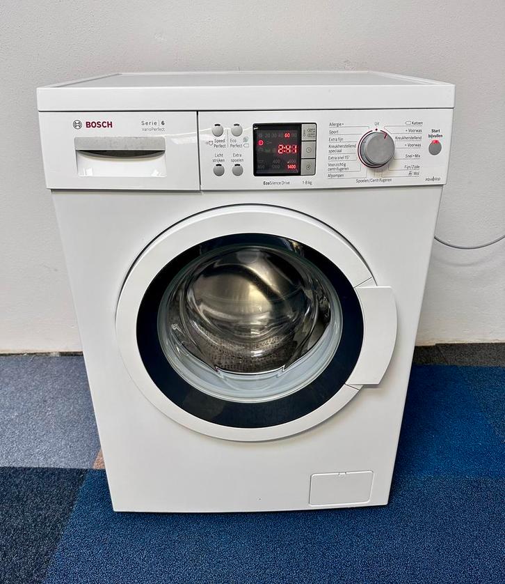 Bosch Serie 6 VarioPerfect wasmachine 1400 Toeren A Class, Witgoed en Apparatuur, Wasmachines, Zo goed als nieuw, Voorlader, 6 tot 8 kg