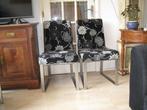 Vintage / 2 Eetkamer stoelen / 70er jaren / Retro, Ophalen, Gebruikt, Stof