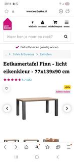 Mooie eettafel aangeboden, Huis en Inrichting, Ophalen, Zo goed als nieuw, Rechthoekig, 50 tot 100 cm