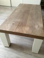 Eiken Salon tafel, Ophalen, 100 tot 150 cm, Eikenhout, 50 tot 100 cm