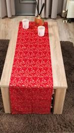 kerstloper 40 cm x 200 cm. rood met gouden steren 100%, Huis en Inrichting, Ophalen of Verzenden, Nieuw