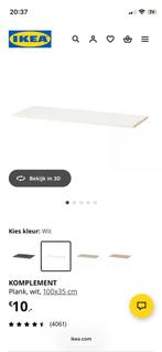 ikea pax komplement plank wit 100 x 35 voor ondiepe pax kast, Huis en Inrichting, Kasten | Kledingkasten, Ophalen, Met plank(en)