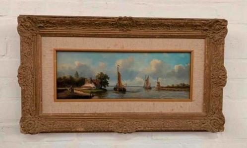 Schilderij van Jan De Koning olieverf op paneel., Antiek en Kunst, Kunst | Schilderijen | Klassiek, Ophalen of Verzenden