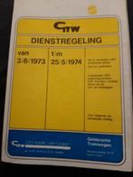 dienstregeling GTW autobusbedrijf seizoen 1973 - 1974, Ophalen of Verzenden, Gebruikt, Bus of Metro, Boek of Tijdschrift