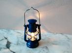 Blauwe stormlamp lantaarntje muizenhuis poppenhuis lampje, Nieuw, Verzenden, Gebruiksvoorwerp
