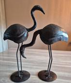 2 IJzeren flamingo's Decoratie, Ophalen of Verzenden, Gebruikt