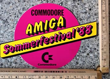 Vintage sticker Commodore Amiga sommerfestival 1988 logo  beschikbaar voor biedingen