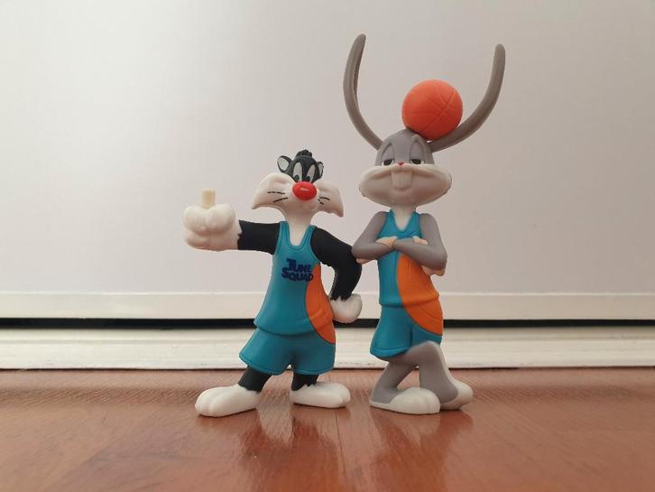 Sylvester en Bugs Bunny figuren. Looney Tunes-cartoons, Verzamelen, Stripfiguren, Zo goed als nieuw, Beeldje of Figuurtje, Looney Tunes