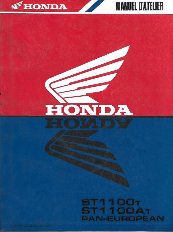 Honda ST1100 T ST1100 A t Pan European Manuel, Motoren, Handleidingen en Instructieboekjes, Honda, Ophalen of Verzenden