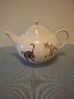 Francien - leuke aardewerk theepot met poezen / katten, Huis en Inrichting, --, Overige typen, Ophalen of Verzenden, Zo goed als nieuw