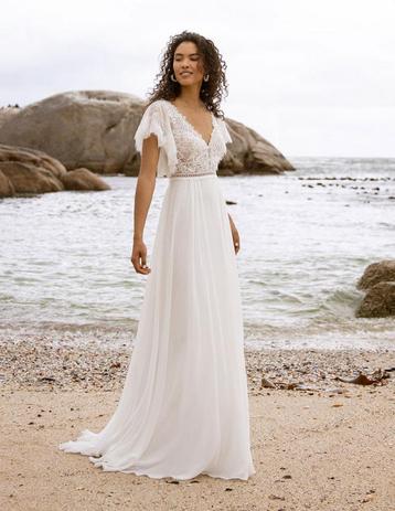 Bohemian trouwjurk met lage open rug maat 36 beschikbaar voor biedingen