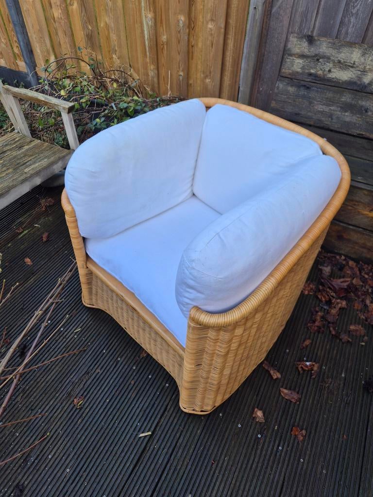 Rieten fauteuil/ lounge stoel, Ophalen, Rotan