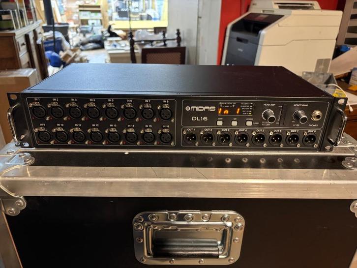 Midas DL16 stageblock, Muziek en Instrumenten, Mengpanelen, Zo goed als nieuw, 10 tot 20 kanalen, Ophalen of Verzenden