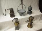 Antieke mijnlampen en zeephouder kledinghanger mijnbouw, Antiek en Kunst, Antiek | Gereedschap en Instrumenten, Ophalen of Verzenden