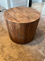 Houten tafeltje / bijzettafel, Ophalen, Gebruikt, Rond, Minder dan 50 cm