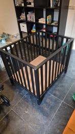 Box, zwart. 78 x 98 x 80 cm (B x L x H), Kinderen en Baby's, Boxen, Ophalen, Zo goed als nieuw, Vierkant, In hoogte verstelbaar
