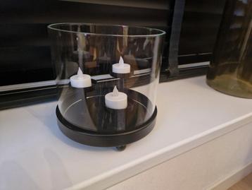 Theelichthouder voor 3 theelichtjes - 18cm beschikbaar voor biedingen