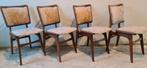 Vier vintage, design stoelen, jaren 60, Huis en Inrichting, Stoelen, Vier, Gebruikt, Ophalen