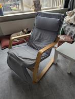 Ikea Poäng Schommelstoel met Voetenbank, Ophalen, Gebruikt, Stof, 50 tot 75 cm