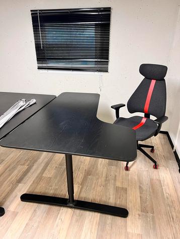 Gamebureau zwart,  Bureau 1 st. - Stijlvol en Functioneel