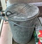 Zinken vuilnisemmer  vuilnisbak, Minder dan 10 liter, Ophalen, Gebruikt, Overige materialen