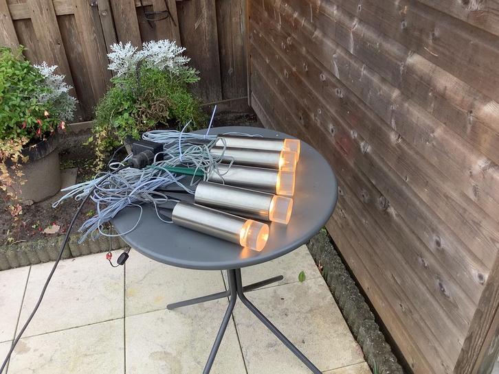 Set tuinverlichting op het lichtnet, Tuin en Terras, Buitenverlichting, Zo goed als nieuw, Minder dan 50 watt, Netvoeding, Led