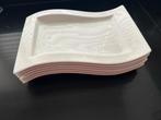 6x Villeroy en boch new wave gourmetbord 24x33cm, Huis en Inrichting, Keuken | Servies, Ophalen, Zo goed als nieuw, Bord(en), Overige stijlen