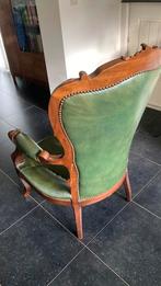 Lederen antieke fauteuil, Antiek en Kunst, Ophalen