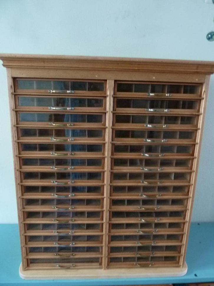 Vintage garenkast fourniturenkastje met 28 lades, Antiek en Kunst, Curiosa en Brocante, Ophalen