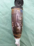 Antieke porseleinen pijpenkop met voorstelling, etc., Verzamelen, Ophalen of Verzenden, Gebruikt, Overige typen