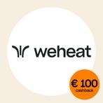 Weheat: minimaal 100 euro cashback, Eén persoon, Kortingsbon, Overige typen