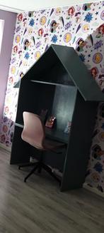 Bureau kinderkamer huisje grijs, Huis en Inrichting, Bureaus, Ophalen, Gebruikt