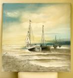 Groot schilderij – Zeilboten op zee – 100x100 cm, Ophalen