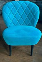 Turquoise Leenbakker stoel - z.g.a.n., Huis en Inrichting, Stoelen, Ophalen, Blauw, Zo goed als nieuw, Eén