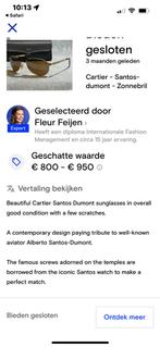 Cartier Santos zonnebril verguld – als nieuw + garantie, Ophalen of Verzenden