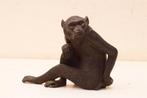 Stenen beeldje van een zittende Aap 48892, Verzamelen, Beelden en Beeldjes, Ophalen of Verzenden, Gebruikt, Dier