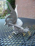 Mooie verzilverde haan. 13 cm. hoog., Ophalen of Verzenden, Zilver