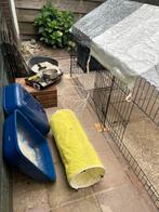 Konijnen verblijf met ren compleet, Ophalen, 110 cm of meer, Zo goed als nieuw, 90 cm of meer