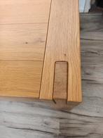 Hoektafel massief eiken, Huis en Inrichting, Tafels | Bijzettafels, Ophalen, Vierkant, 55 tot 75 cm, Zo goed als nieuw