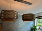 2 Hanglampen eettafel en salontafel, Huis en Inrichting, Ophalen of Verzenden, Gebruikt, Kunststof, 50 tot 75 cm