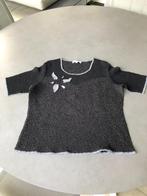 Zwarte Anne Fontaine pomeline top, maat 40, Maat 38/40 (M), Zwart, Zo goed als nieuw, Korte mouw