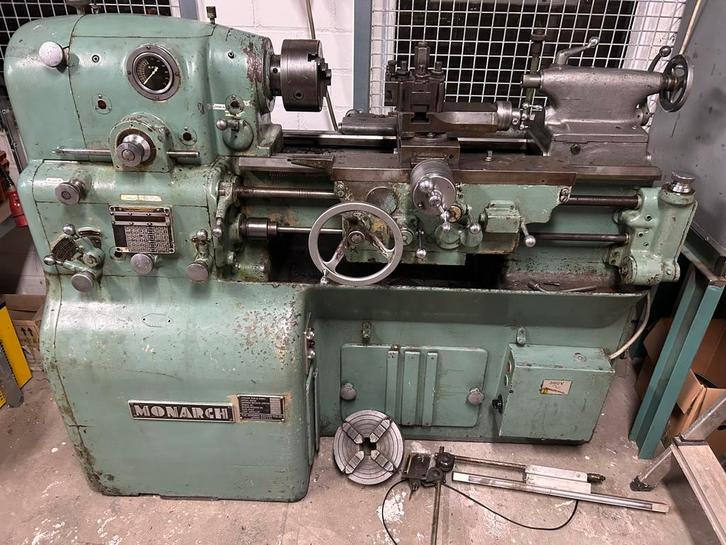 Monrach 10ee metrisch, Doe-het-zelf en Verbouw, Draaibanken, Gebruikt, Metaaldraaibank, Ophalen