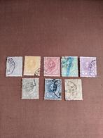 SURINAME 1873-1889; set (8) KONING WILLEM III, Postzegels en Munten, Postzegels | Suriname, Verzenden, Gestempeld