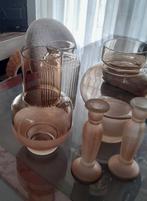 Leuke 5 delig glas vazen set van ByBoo beige kleur, Ophalen, Overige kleuren, Minder dan 50 cm, Glas