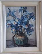 Stilleven Irissen -H.J.Grauenkamp ( Rotterdam 1902-1980 ), Antiek en Kunst, Ophalen of Verzenden